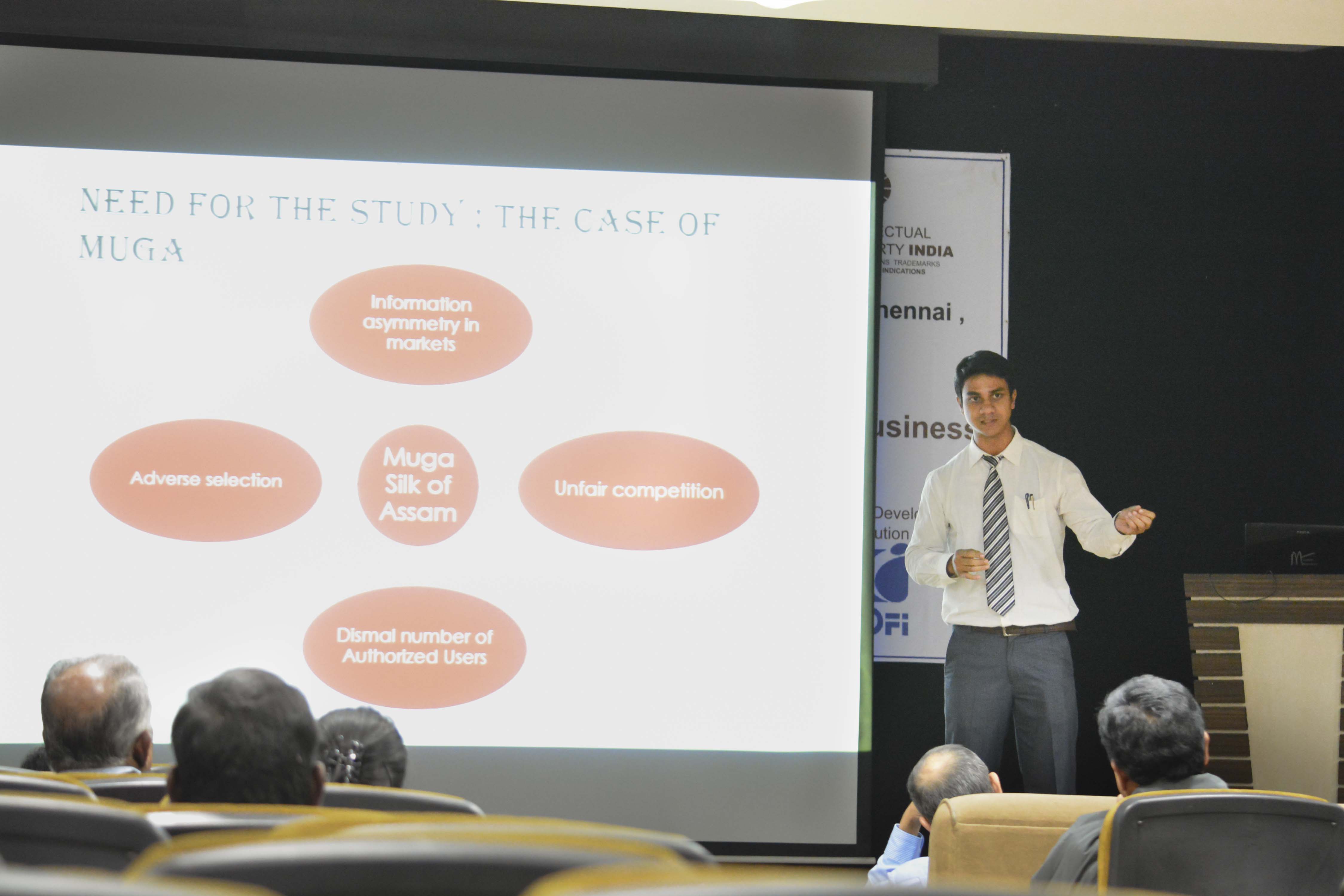 Mr. A. Hussain discussing the status of Muga GI
